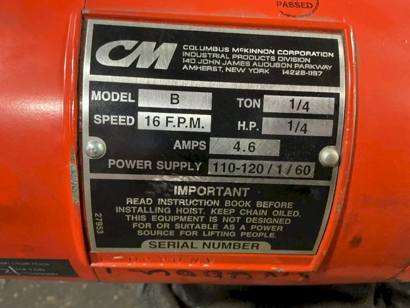 Cm  1/4 Ton  Electric Chain Hoist  - B