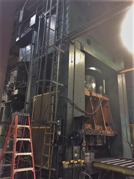 5000 TON CLEARING H-5000-105-84 STRAIGHT SIDE HYDRAULIC PRESS. STOCK # 0679324
