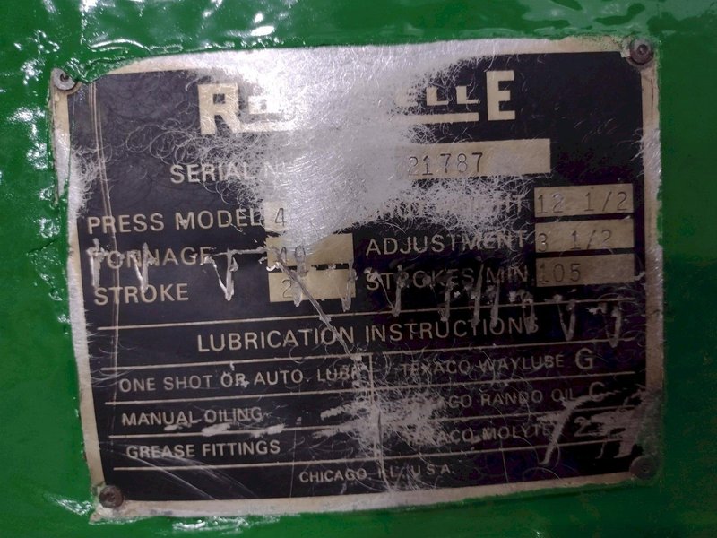 40 TON ROUSSELLE MODEL 4 OBI PRESS, 2" STROKE: STOCK #14319