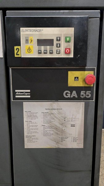ATLAS COPCO GA 55 75HP Rotary Screw Air Compressor USED