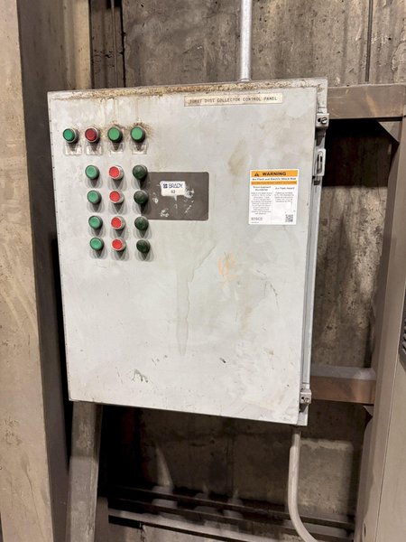 Torit Donaldson RF model 276 round pulse dust collector s/n 14252385 rated at 20,000 cfm, with Max-pe 100 hp motor with Yaskawa soft start, Chicago blower and pulse blower and controls