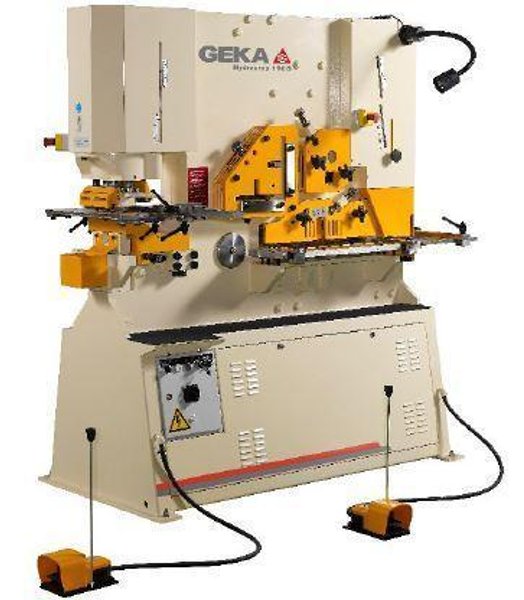 120 Ton, New Geka Hydraulic Ironworker Model Hydracrop 110S - Dual Operator