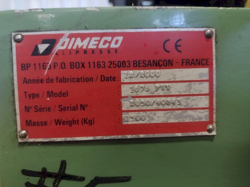 31" x .090" DIMECO MODEL #1676FPV 7 ROLL POWERED STRIP STRAIGHTENER: STOCK 17224