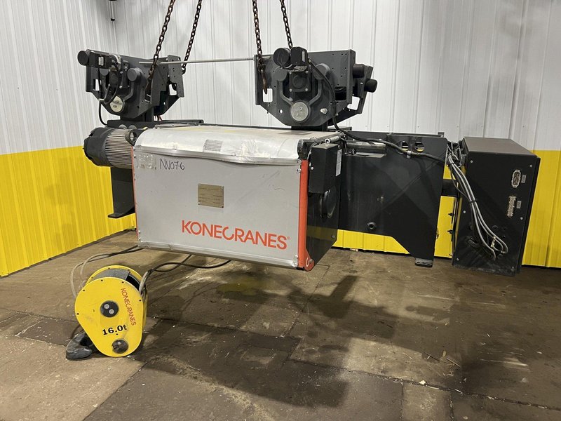 17.5 TON (2014) KONE-CRANES MODEL #CXT60410160P75GGN0S SINGLE GIRDER OVERHEAD CRANE HOIST &amp; TROLLEY: STOCK #18633