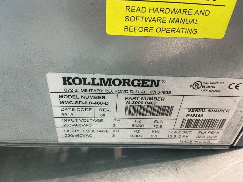 Kollmorgen  Servo Drive  - Mmc-sd-6.0-460-d