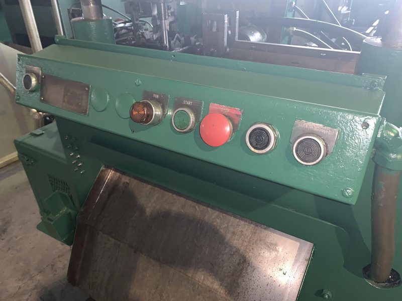 18 TON TISHKEN MODEL #CO-6-24-18 4 POST CUT OFF PRESS, 2" STROKE: STOCK #10484