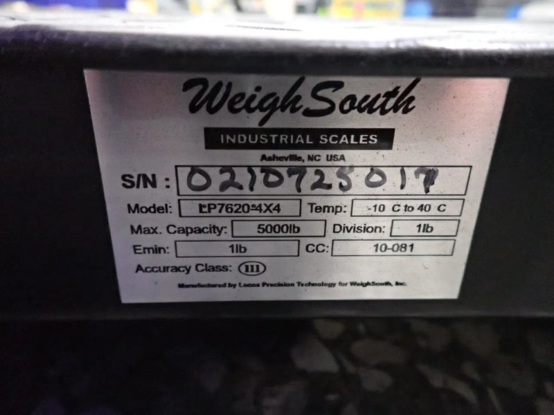 Industrial Scales  5000 Lbs / 48" X 48" Digital Floor Scale  - Lp760-4x4
