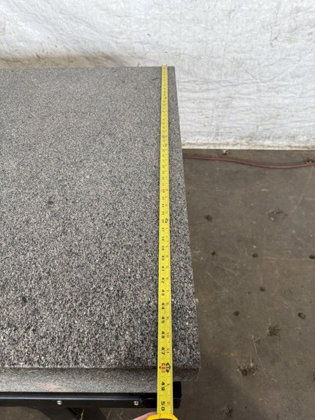 48" X 60" X 6" GRANITE SURFACE PLATE WITH STAND. STOCK # 1120424