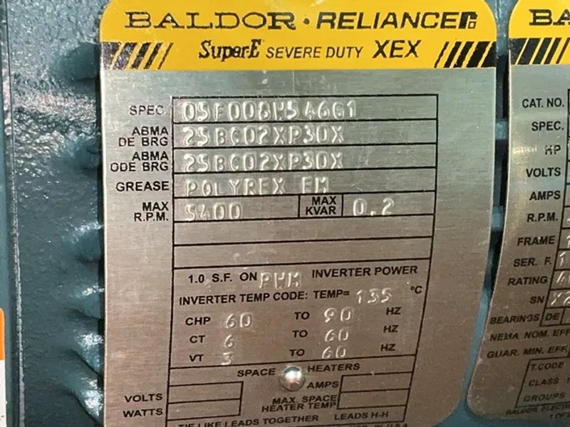 Baldor-reliance 1hp, 3450rpm Severe Duty Motor - 1211377365-10