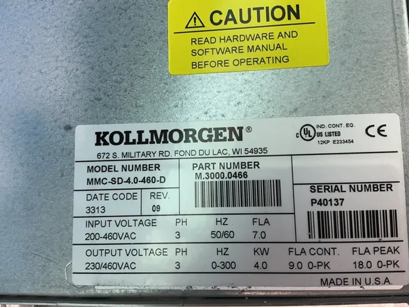 Kollmorgen  Servo Drive  - Mmc-sd-4.0-460-d