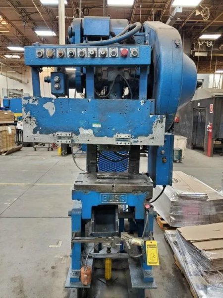 BLISS 22 TON OBI FLYWHEEL PRESS, STOCK# 14235J