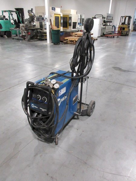 Millermatic 252 MIG Wire Feed Welder with Rolling Base and Accessories, 200/230V Single Phase- Auction Item