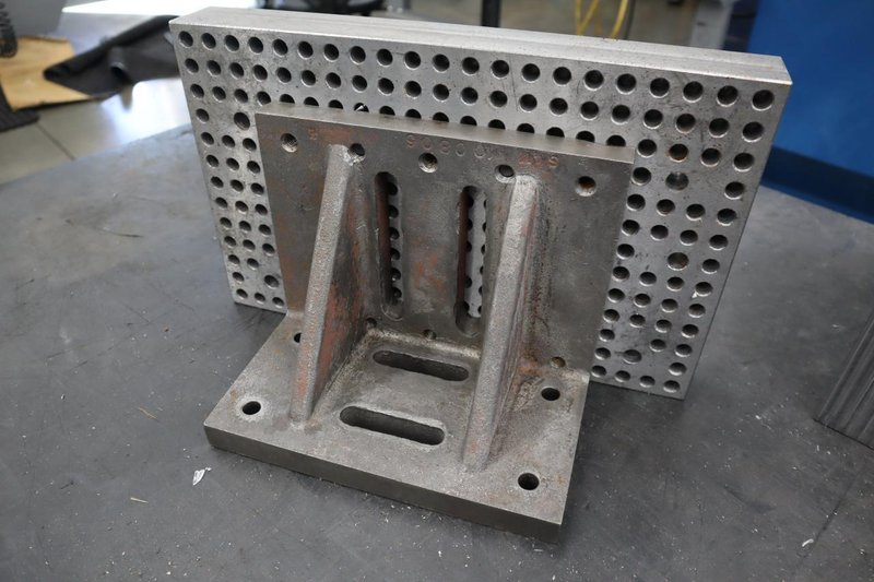 (2) Angle Plates: 12" x 15"H and 16" x 10" High, Drilled and Tapped- Auction Item