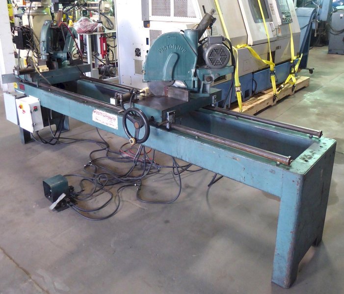 12" Pistorius Double Miter Chop Saw DC12P, Pneumatic Downfeed, 3 HP