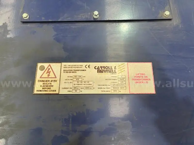 CARROLL &amp; MEYNELL 415 VOLT TRANSFORMATION (SPARE)