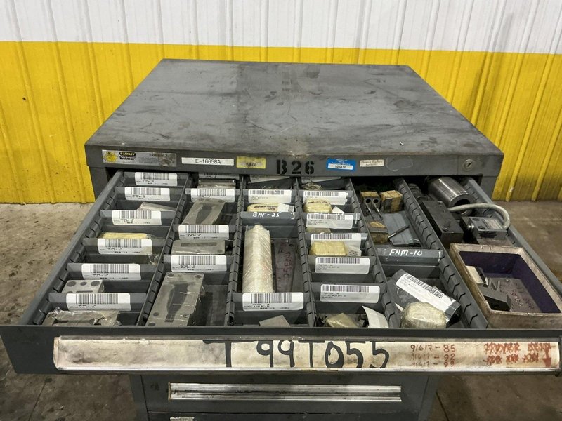 7 DRAWER X 30” X 28” X 59”  STANLEY VIDMAR TOOL STORAGE CABINET: YOBRO #26073