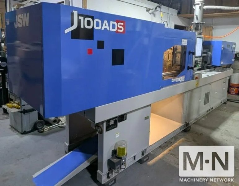 110 TON 4.8 OZ JSW MODEL J1000ADS-110U ELECTRIC INJECTION MOLDING MACHINE MFG 2020 DELIVERED NEW 2022