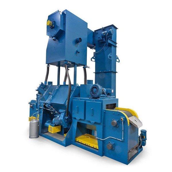 4 WHEEL X 18" VIKING MODEL #MP1809P CHAIN MESH BELT DE-FLASHING / SHOT BLAST MACHINE: STOCK #21636