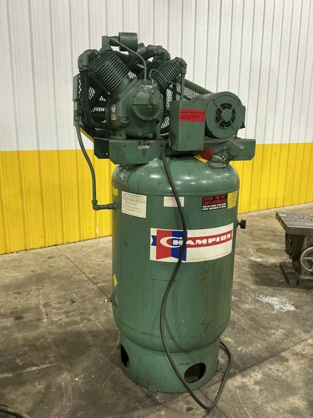 7.5 HP CHAMPION MODEL #VR7-12 VERTICAL AIR COMPRESSOR 120 GALLON: YOBRO #25933