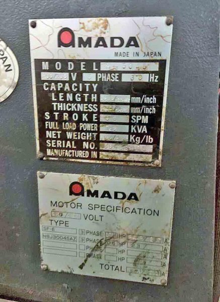 10' x 0.177" Amada Power Sq. Shear STOCK #3756
