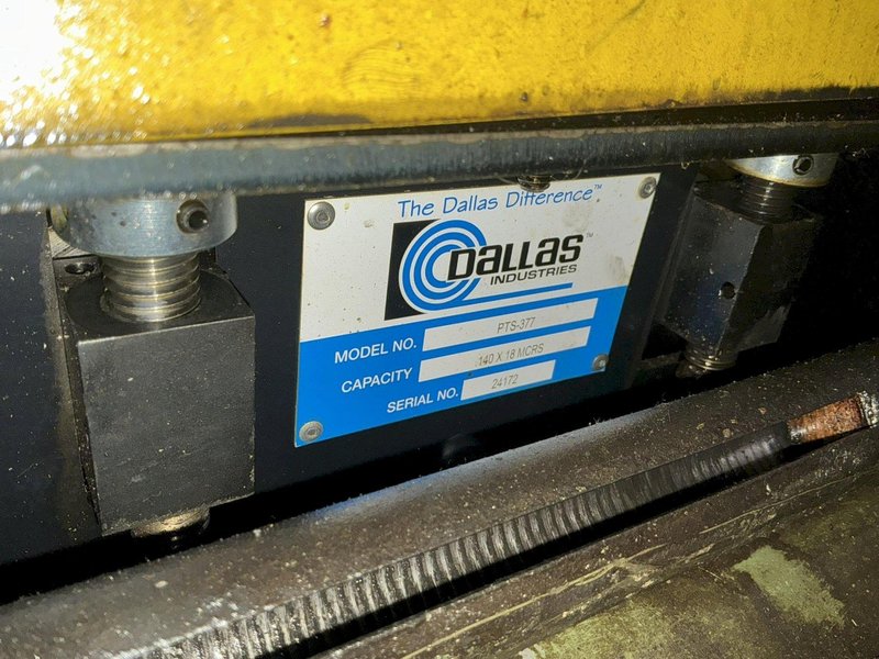 18" X .140" X 18" DALLAS MODEL MODEL D325-18X18-RH/PTS-377 AIR FEEDER &amp; STRAIGHTENER MODEL #PTS-377 : YOBRO 26141