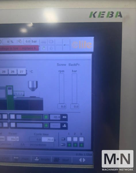 210 TON 17.9 OZ ELITE MODEL EVA 210 INJECTION MOLDING MACHINE MFG 2017/2016 (4) AVAILABLE