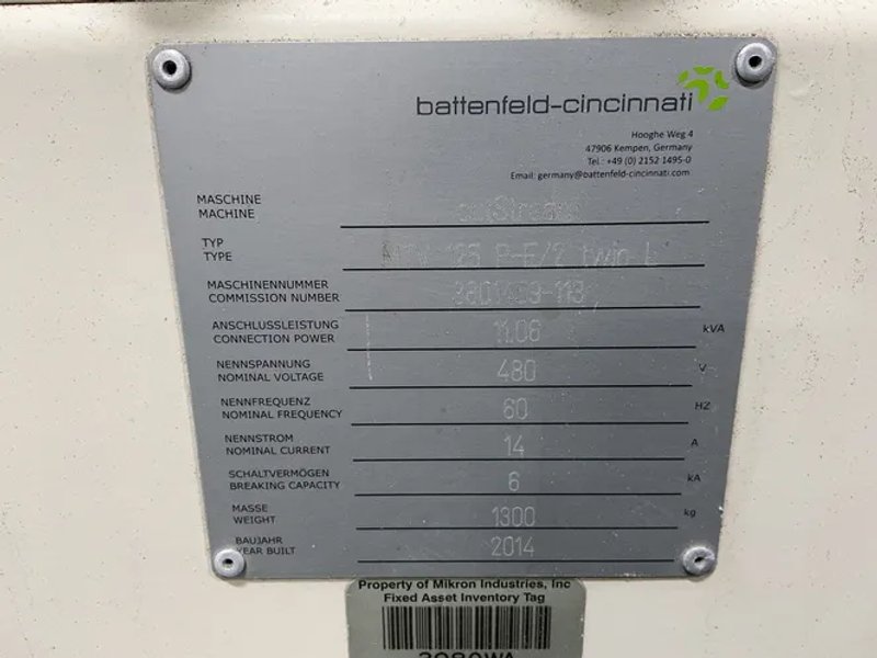 Battenfeld-cincinnati 98” Cutstream Cutter - Mtv 125 P-e/2 Twin L