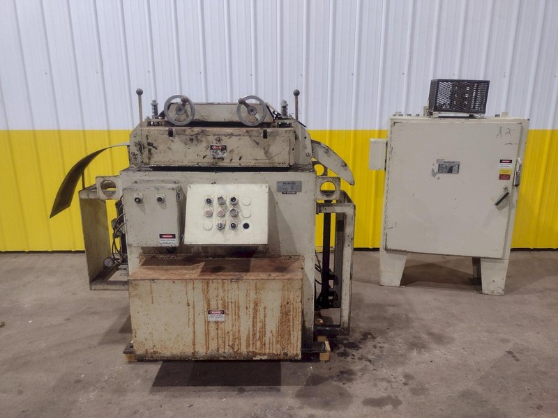 8.25" X .010" PERFECTO MODEL #S170817 17 ROLL POWERED PRECISION COIL STRIP STRAIGHTENER: STOCK #19253