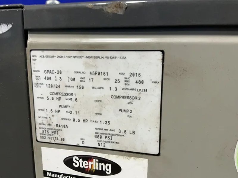 Sterling  5 Hp Portable Cooled Packaged Chiller  - Gpac-20