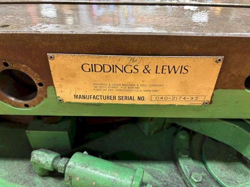 36" X 48" GIDDINGS &amp; LEWIS AIR LIFT ROTARY TABLE: STOCK #23588