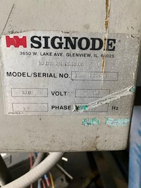 80" SIGNODE SPIRAL GRIP 310 SEMIAUTOMATIC WRAPPING SYSTEM. STOCK # 0955020