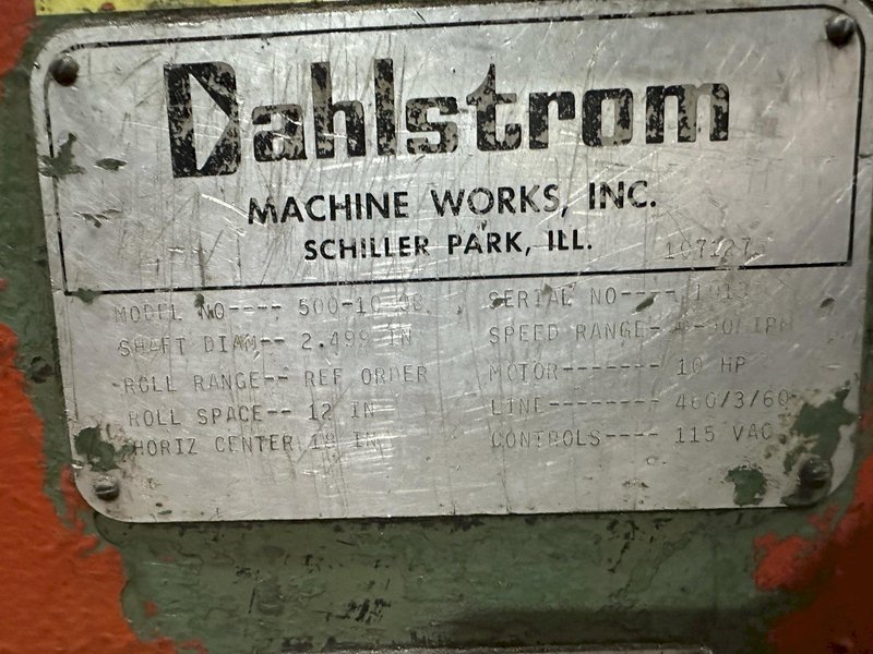 16 STAND X 2.5" X 12" ROLLSPACE DAHLSTROM MODEL 500-10-OB ROLLFORMER: STOCK #22692