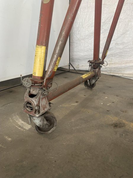 2 TON WALLACE A FRAME ROLLING GANTRY CRANE. STOCK # 0523823