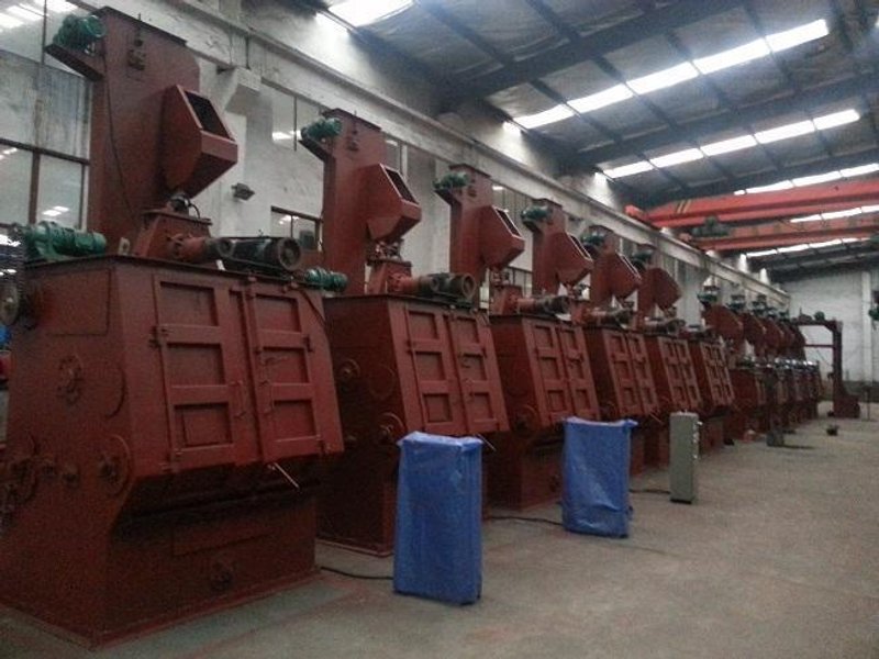 10 Cubic Foot Rubber Belt Tumble Shot Blast Machine "System" with Dust Collector