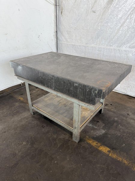 36" X 60" X 8" GRANITE SURFACE PLATE W/ STAND. STOCK # 0447325.