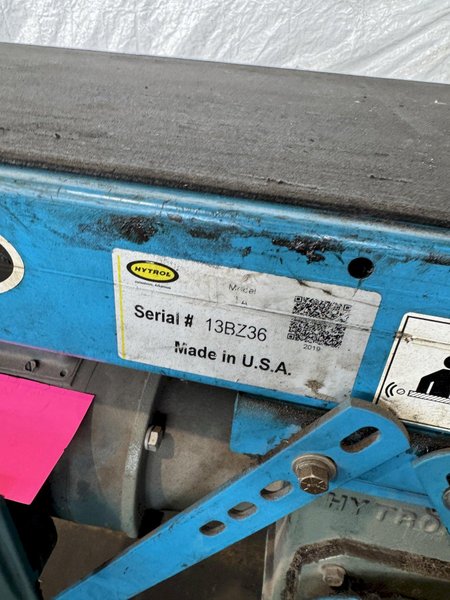 26" X 72" HYTROL POWERED BELT CONVEYOR. STOCK # 0672025