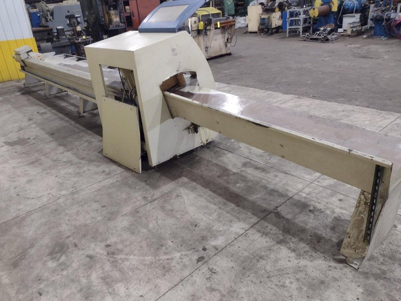 6" HIGH X 14" WIDE WEINIG DIMTER  OPTICUT MODEL #S75 CROSS-CUT AUTOMATIC WOOD SAW, NEW 2003: STOCK #22923