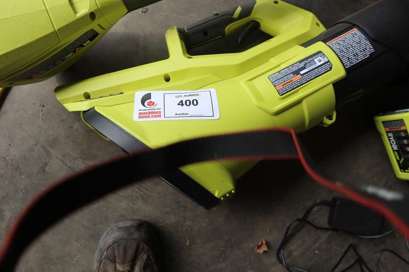 Ryobi Cordless Leaf Blower and Weed Whip with Ryobi 40V Lthium Battery and Charger- Auction Item