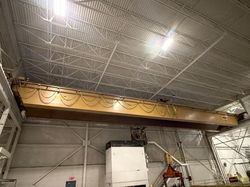 40 TON P&amp;H DOUBLE GIRDER OVERHEAD BRIDGE CRANE. STOCK # 1085826