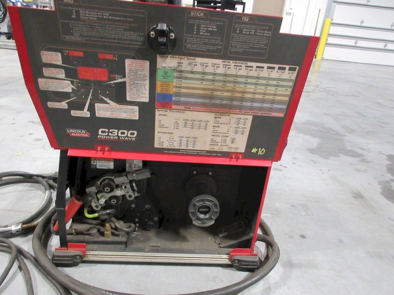 Lincoln Electric Power Wave C300 multi-process power source with an integrated wire feeder- Auction Item