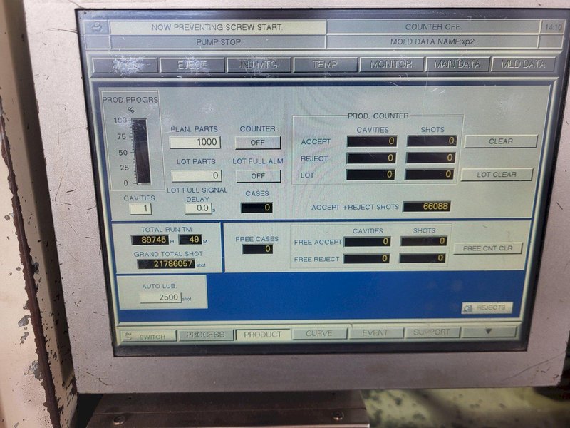 Nissei Used NS40-5A Injection Molding Machine, 44 US Ton, 2.2 oz., 460V, yr. 2004/05 (2) Available