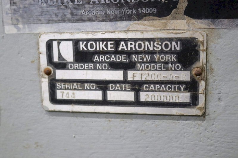 200,000 LB X 72" ARONSON  POWER WELDING TABLE: STOCK #72508
