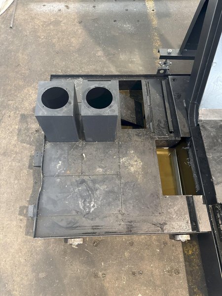 108" LONG X 16" WIDE MAYFRAN MT-10 CHIP CONVEYOR. STOCK # 0776725.
