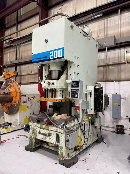 200 ton Komatsu Single Point Gap Press #OBS200-3, New 1990