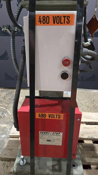 BALDOR 8123W 8″ Pedestal Grinder w/ Short Stop SS-4G-5 Clutch Brake USED