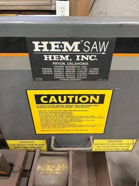 16″ x 12.75" HEM SIDEWINDER HORIZONTAL BAND SAW STOCK# 3418