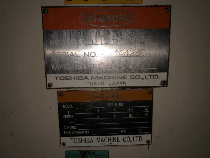 1999 TOSHIBA BTD-200QF | Boring Mills, Horizontal, Table Type