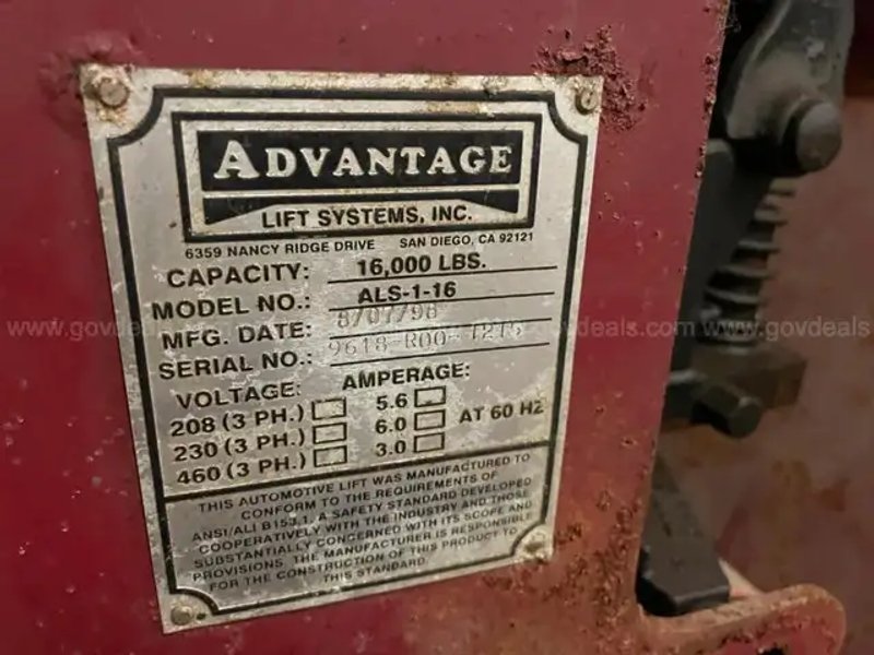 (4) 16,000 LBS ADVANTAGE MODEL ALS-1-16 HEAVY DUTY MOBILE COLUMN LIFT JACKS: STOCK #18359