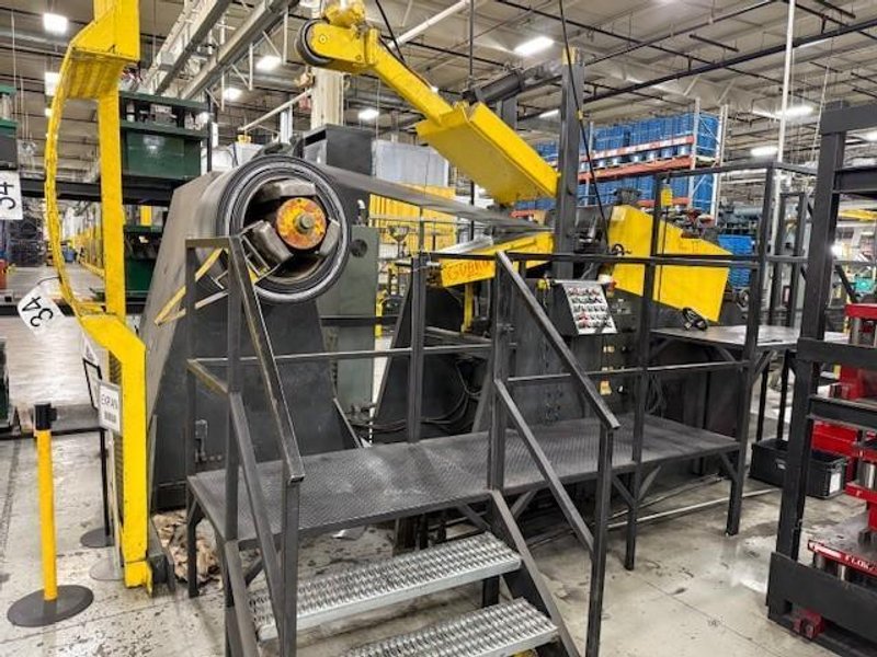 15,000 lbs. x 24" Coe Press Equipment Coil Reel and Straightener For Sale, Model CPR-PO-15024 &amp; CPPS-350