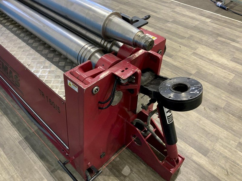 5' X 1/4" LEMAS TR‑160/5 HYDRAULIC 3 ROLL PLATE ROLLER: STOCK #81531